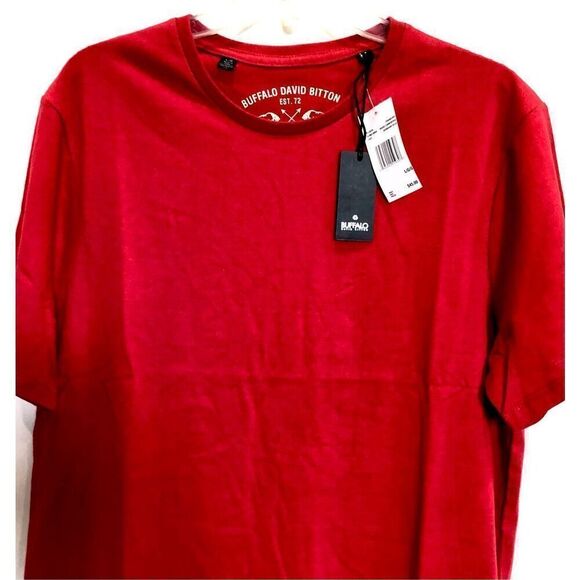 BUFFALO by David Bitton - NWT - Men’s Size Large Crew-Neck, Short Sleeve Tee/Red - Picture 13 of 13